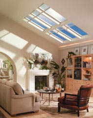 A skylight can significantly brighten a room without any energy cost.